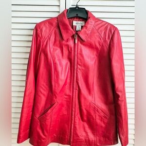 Alfani Red Leather Jacket